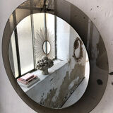 Smoked round design mirror Veca Italy