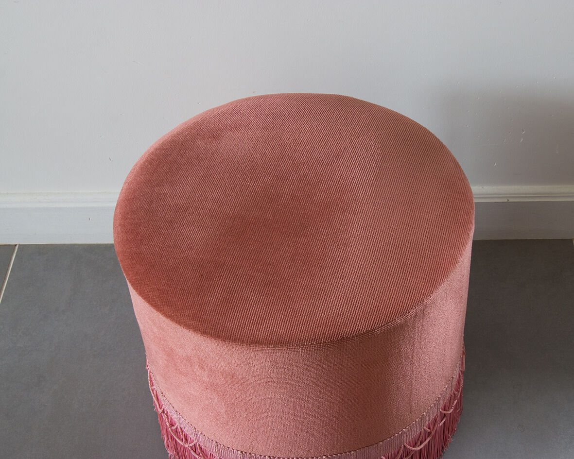 Velvet pouf