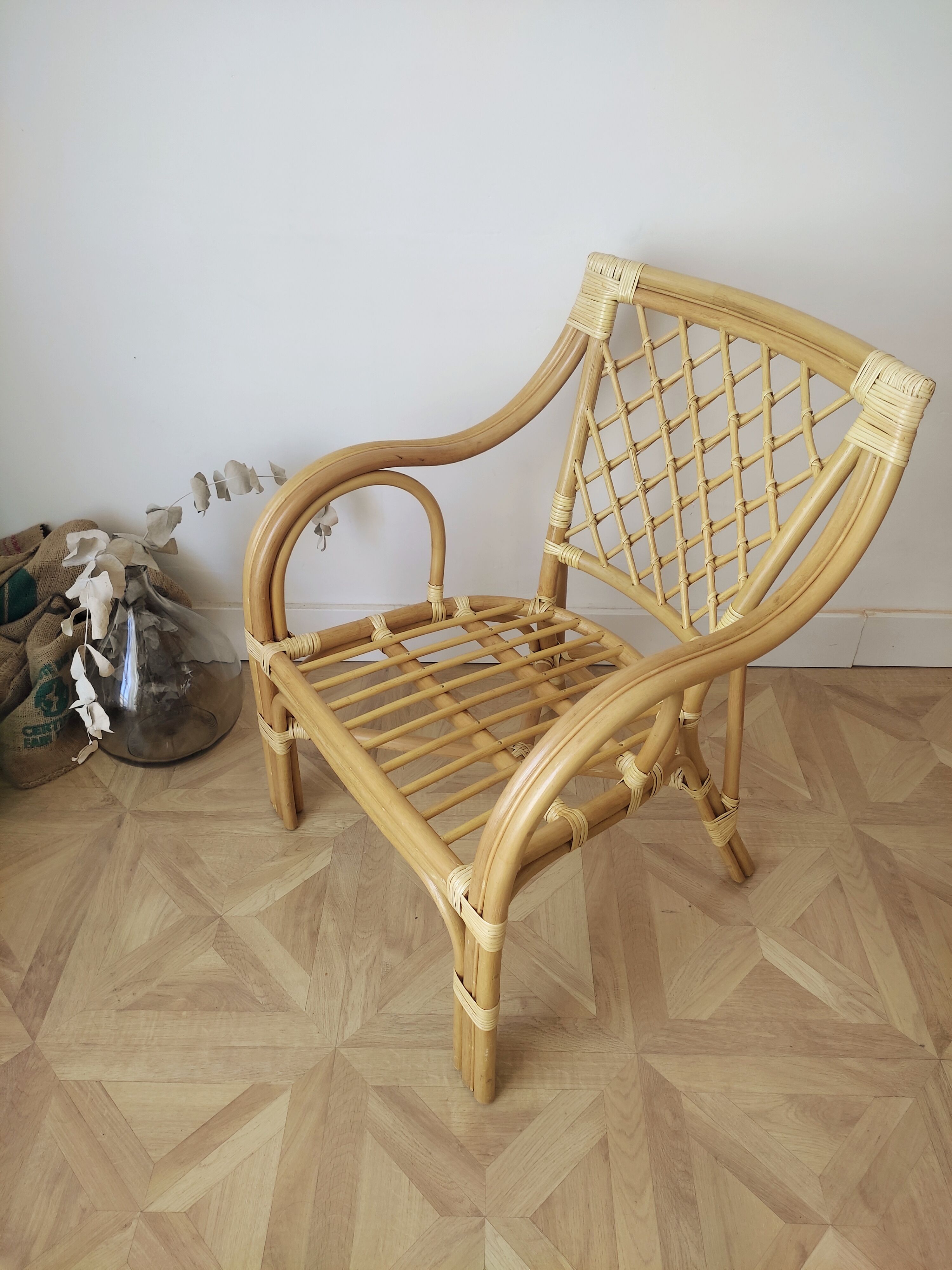 Rattan armchair