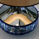 Large Italian Table Lamp with Hammered Glasses, 1970s