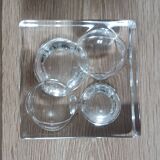 Daum sculpted glass ashtray with ball
