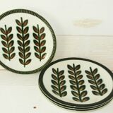 Lot 4 dinner plates Boch Louvière Rambouillet 1966