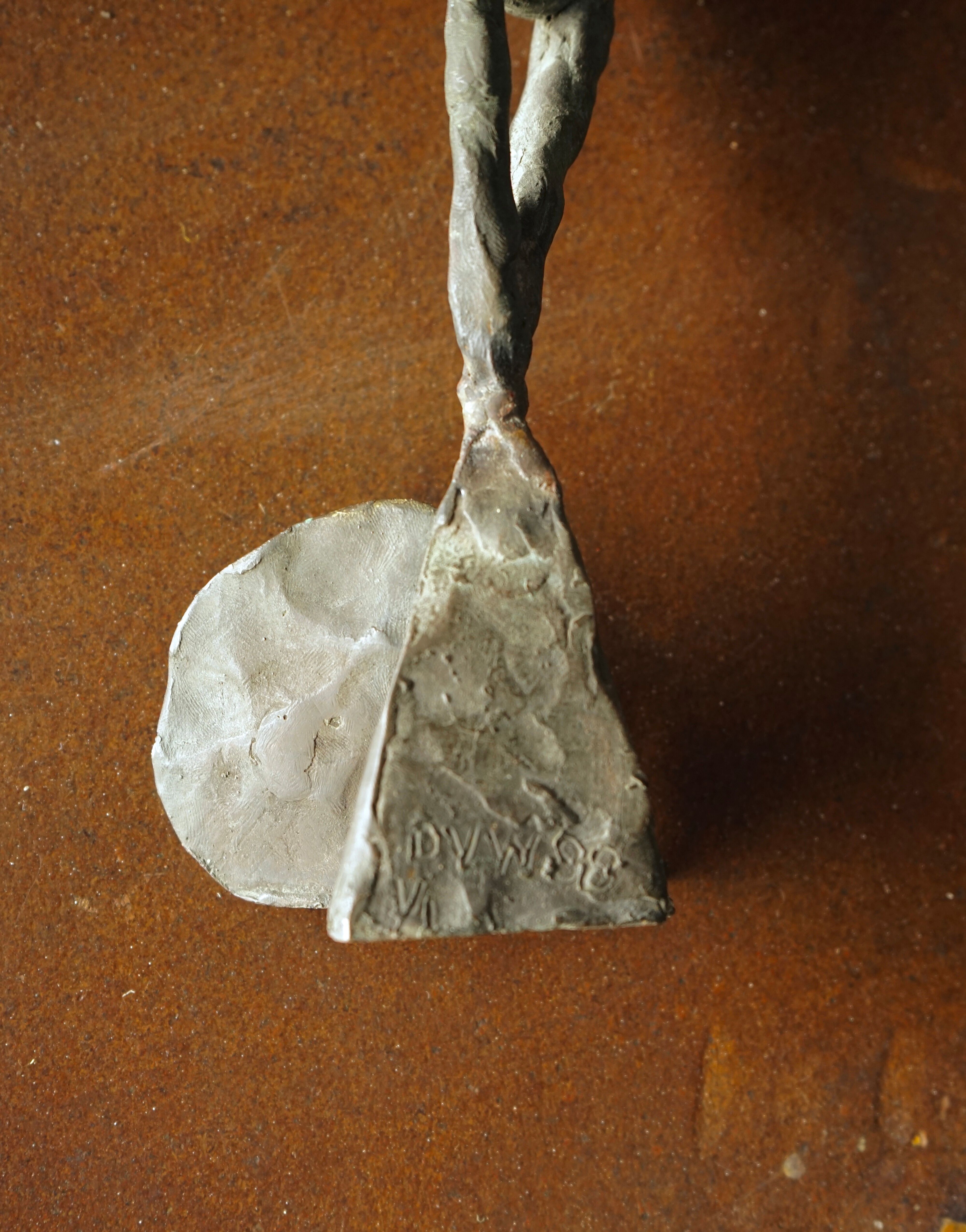 Miniature Abstract Bronze Sculpture DVW. 1988
