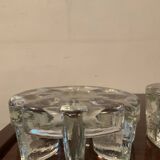 Set of 3 tea light candle holders from the 70s