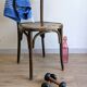 Paire de chaises bistrot anciennes en bois courbé esprit Thonet