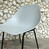 Pierre Guariche grey shell chair for Meurop 1950s-60s