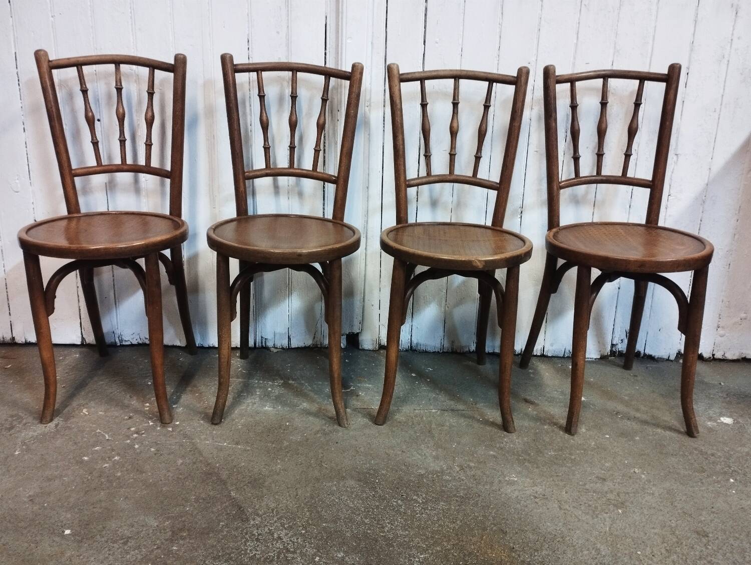 Set of 4 bistro chairs early 20th century