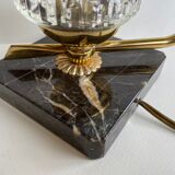 Marble table lamp and chiseled glass