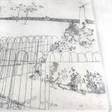 Peter stevenson, lacrosse hyde park, 1972. etching signed in pencil