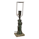 Bronze Table Lamp with Green Marble Base, Scandinavian Greene & Greene 1920/30s