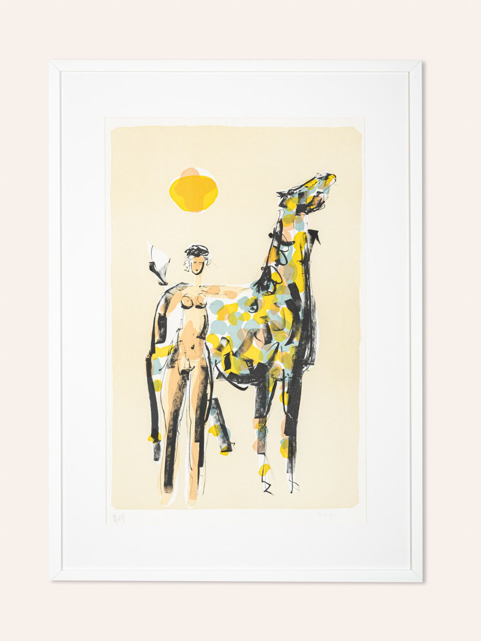 Naked Rider, Colour Lithograph on Paper, 63 x 88 cm