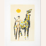 Naked Rider, Colour Lithograph on Paper, 63 x 88 cm