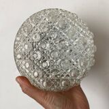 Small vintage molded glass ceiling light 15 cm