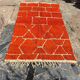 Tapis bérbere orange artisanal 200cmx300cm