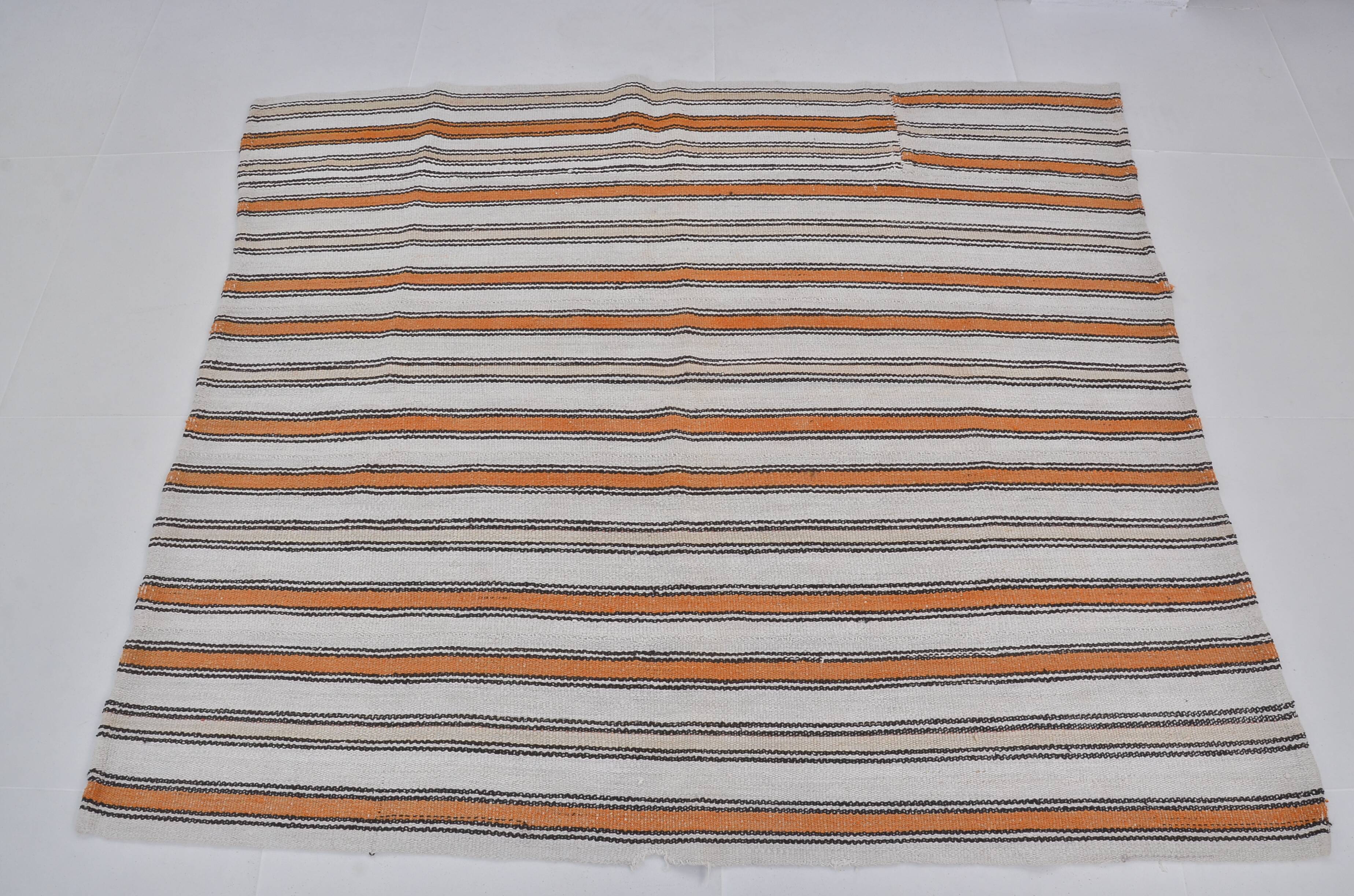 Colourful Stripe Oushak Vintage Hemp sku3724