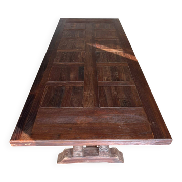 Large solid wood dining table