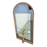 Vintage Floor Mirror with Console Table from Cristal Art, Italy, 1960s