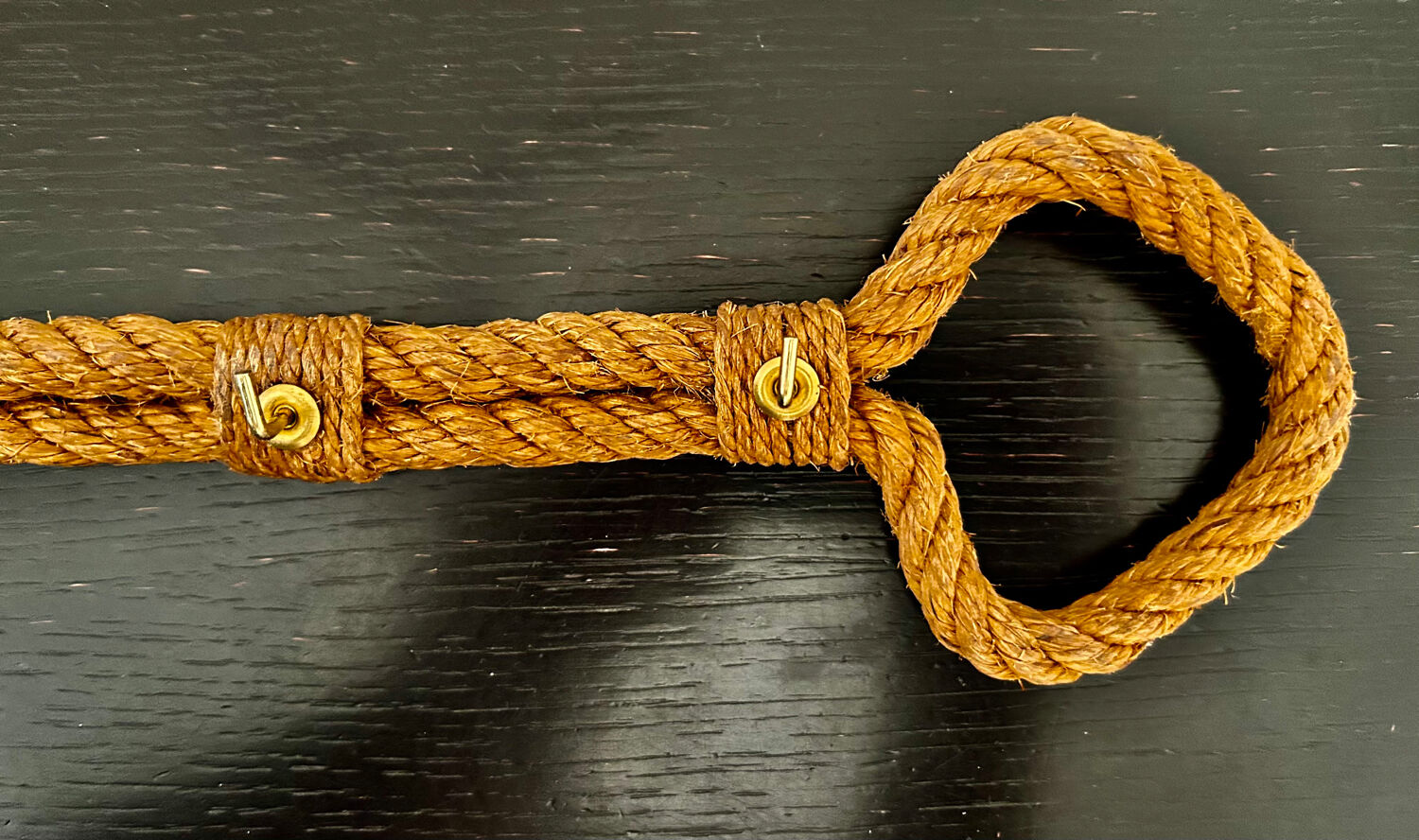 Vintage rope coat hook by designers Audoux Minet