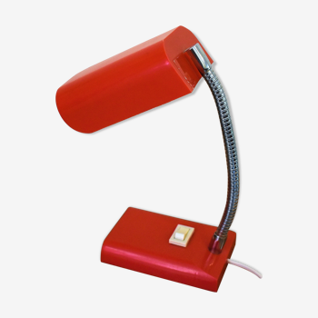 Lampe rouge de bureau vintage