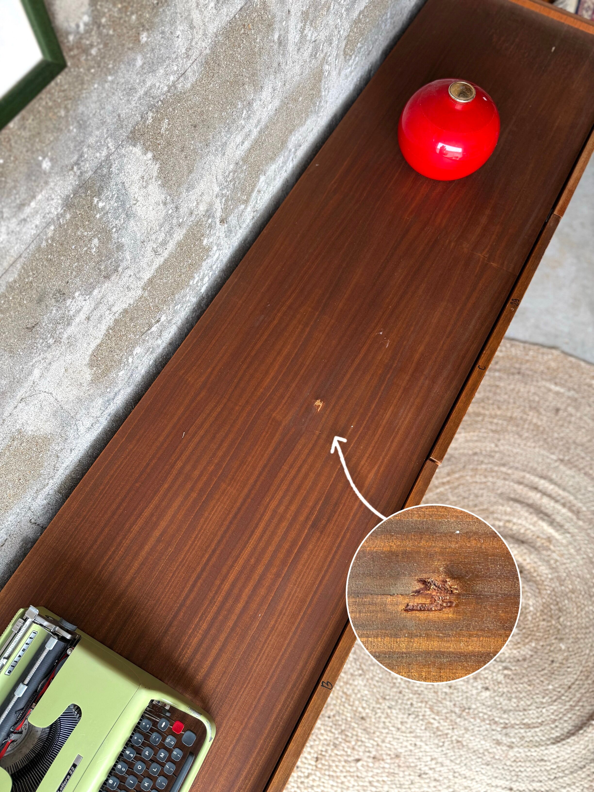 Vintage Scandinavian teak sideboard, 1970.