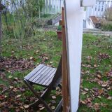 Folding wooden console, ironing board with its jeanette