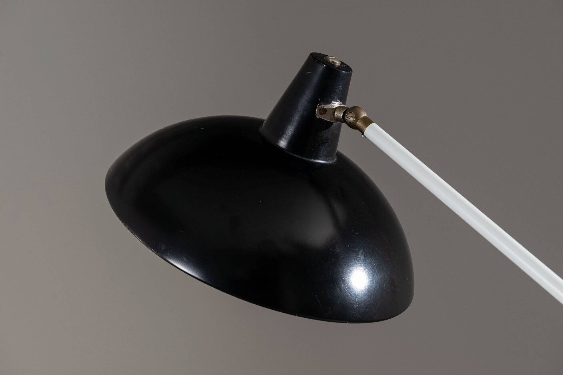 Lampadaire JJM Hoogervorst noir Anvia Almelo Pays-Bas 1950