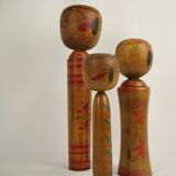 Set of 3 kokeshi dolls (medium size)