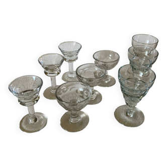 Vintage bistro glasses, Uralin glass