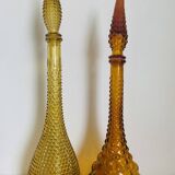 Italian carafe Empoli amber from the 70s