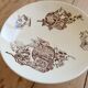 Antique compote dish made of ironstone, ivory and sepia, Clairefontaine with oriental decoration.