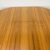 Round extendable Scandinavian table, teak, 1960s