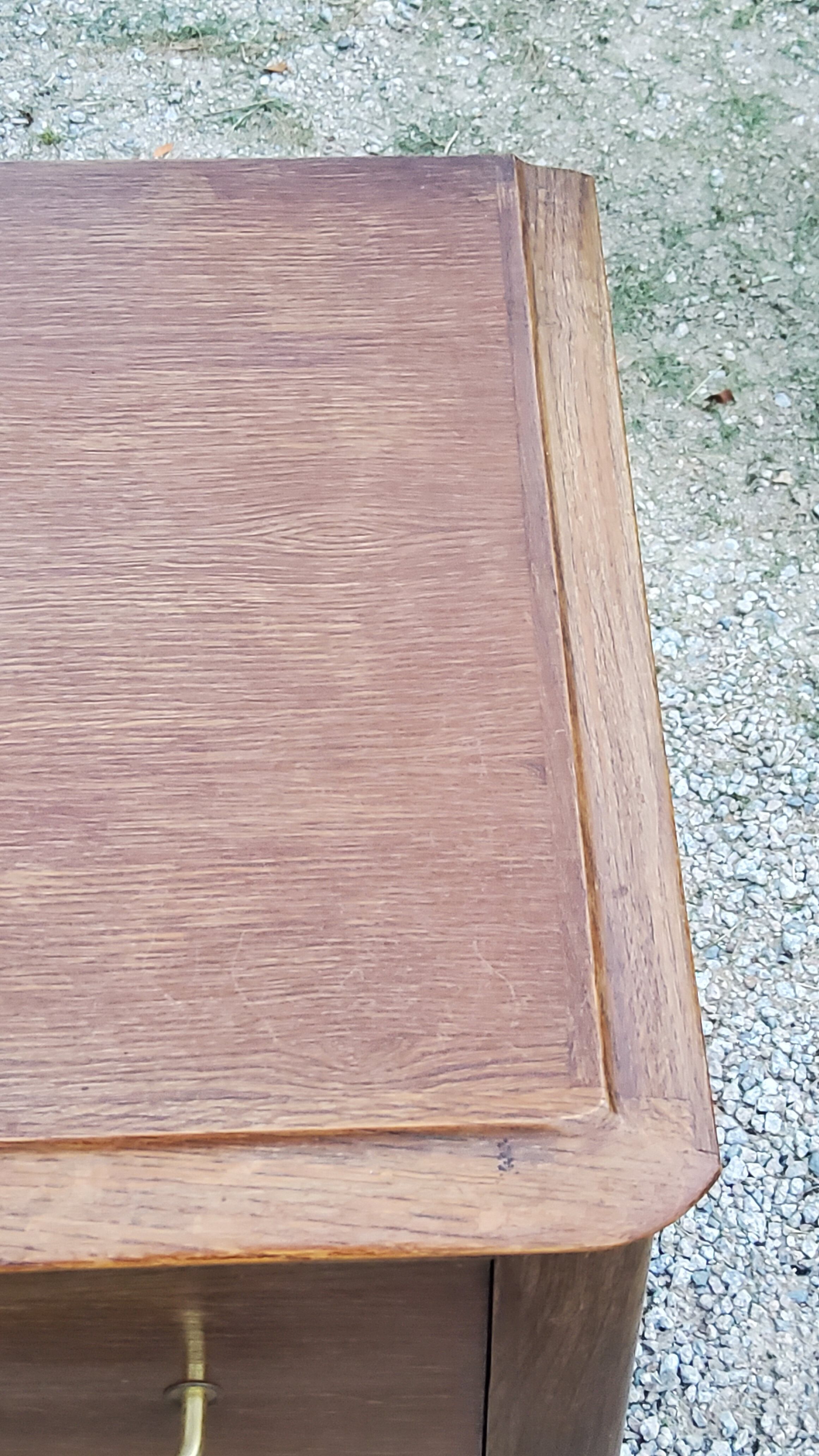 Vintage oak chest of drawers legs compass 3 drawers from the 50s