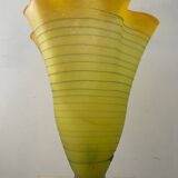 Vintage glass paste lamp with handkerchief neck