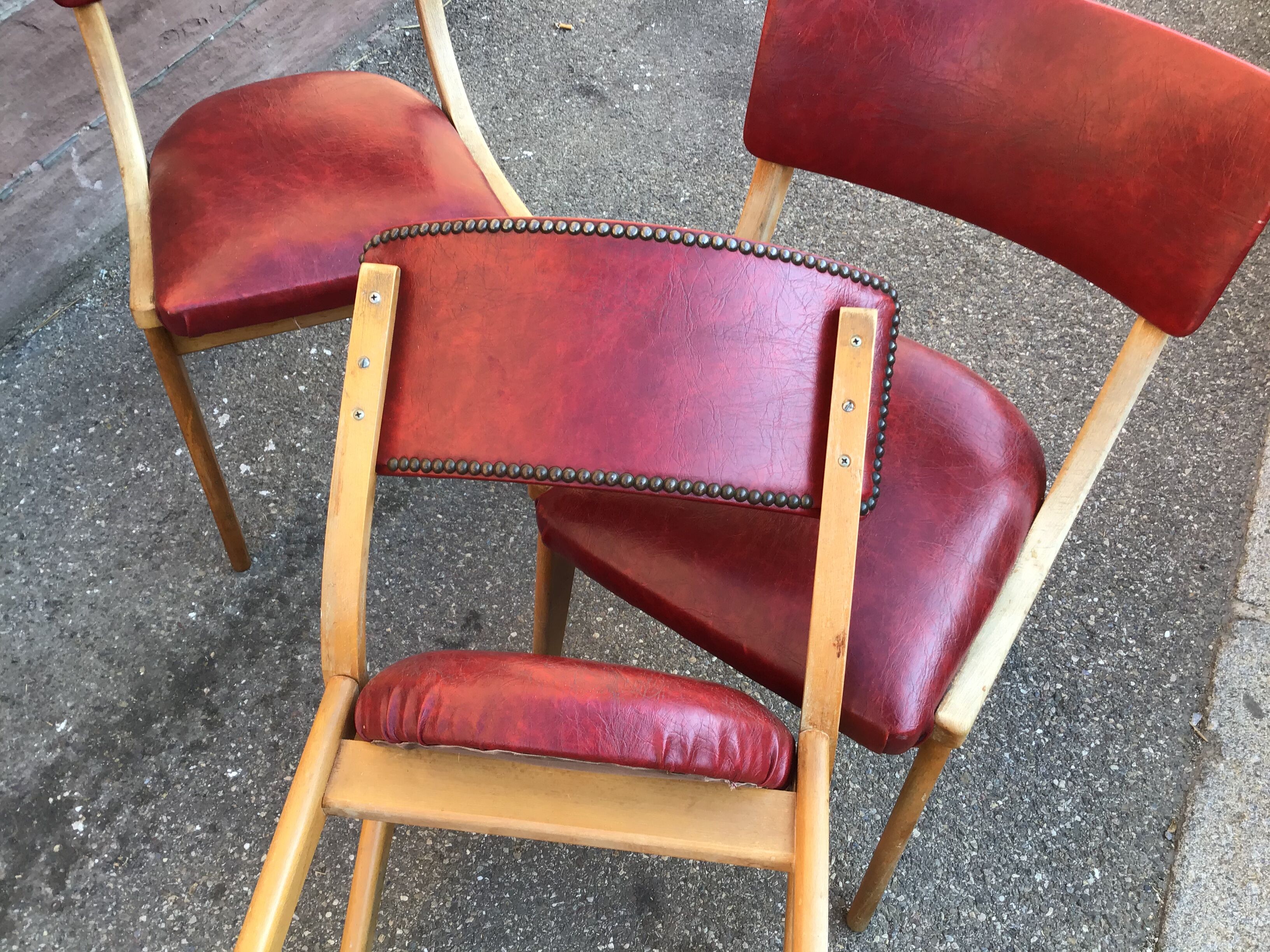 Set of 3 Scandinavian chairs 1960