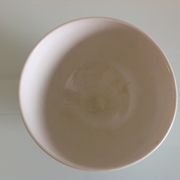 Bol blanc à liseré bleu en porcelaine de Gien