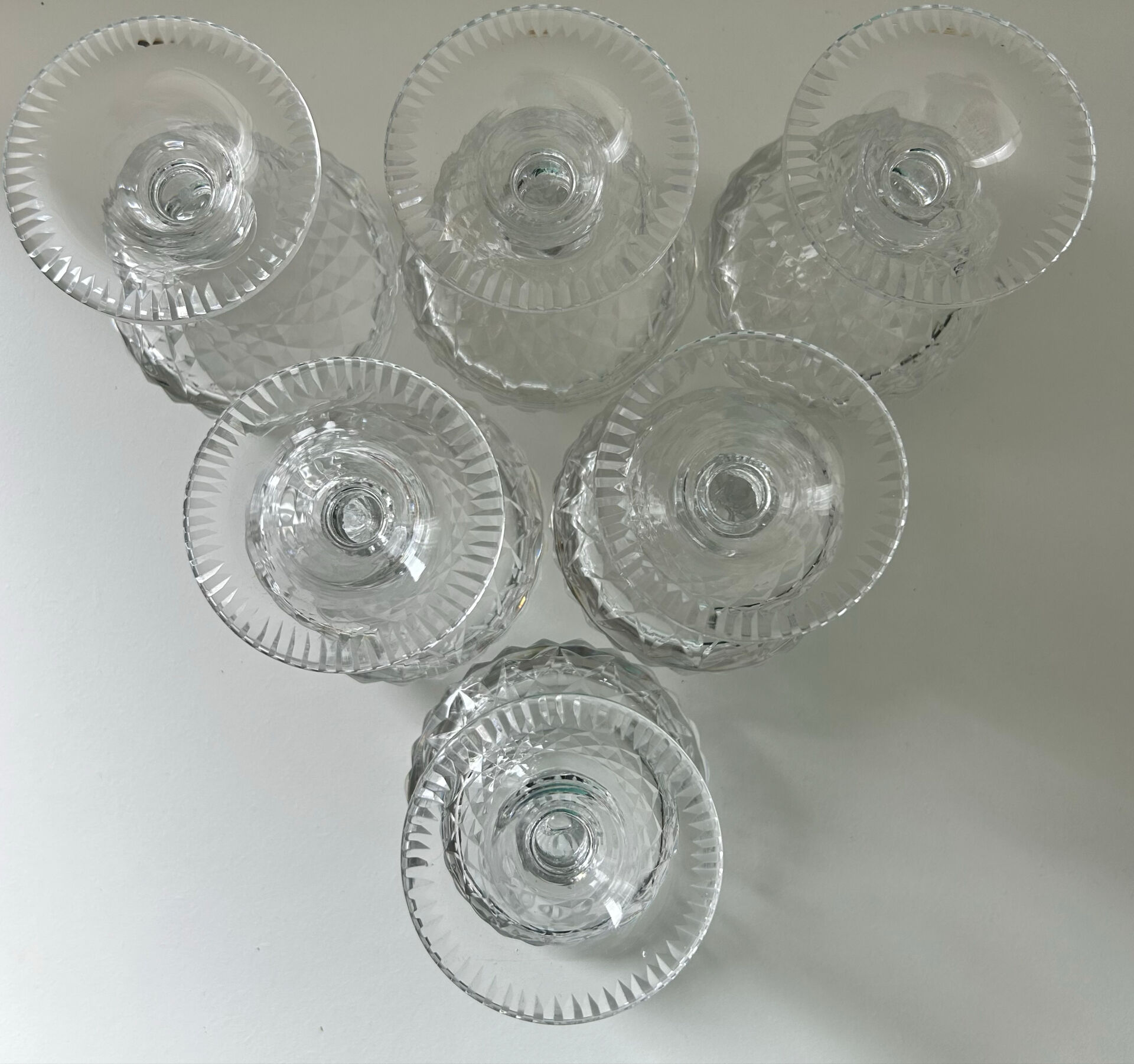 Service of 6 ice cream bowls