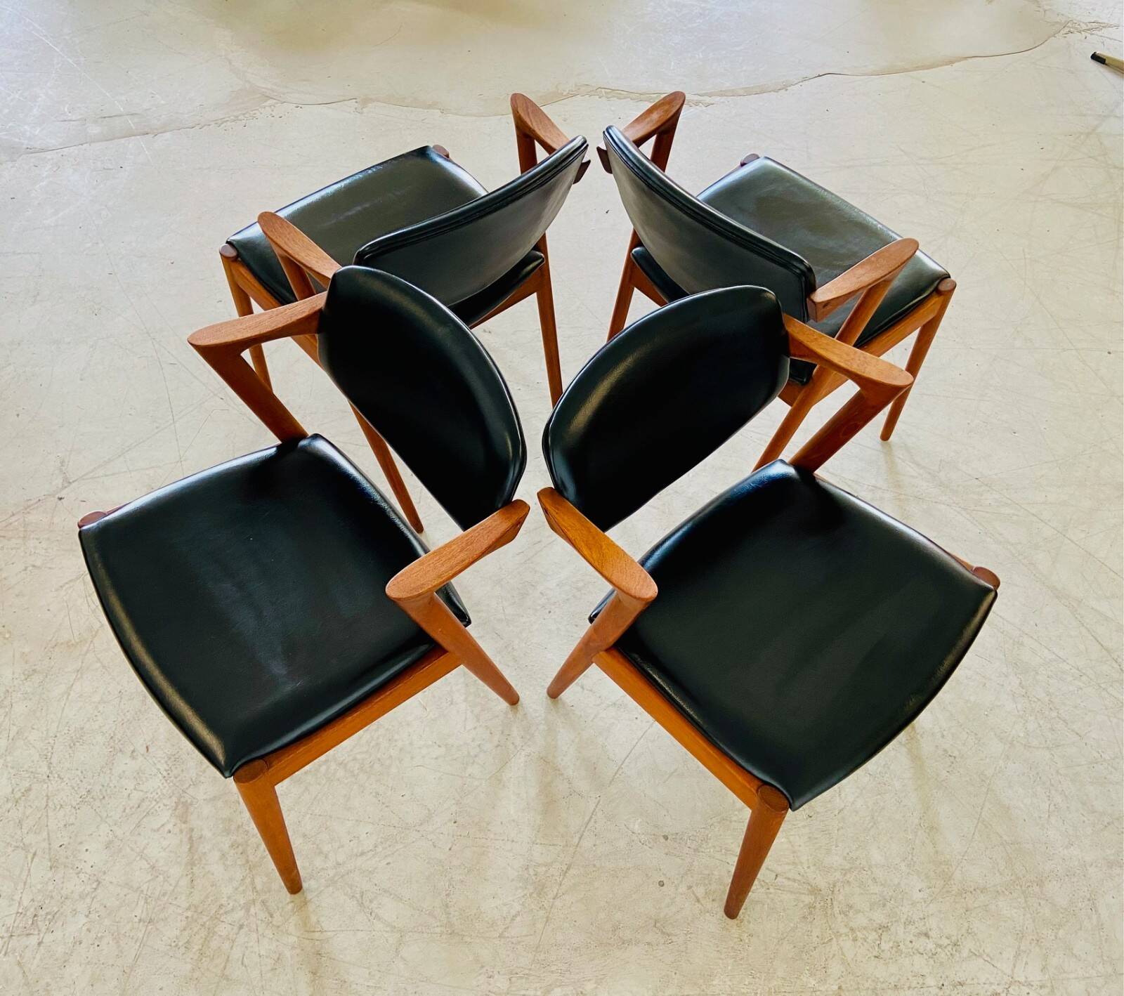 Danish vintage Kai Kristiansen model 42 chairs for Schou Andersens Møbelabrik
