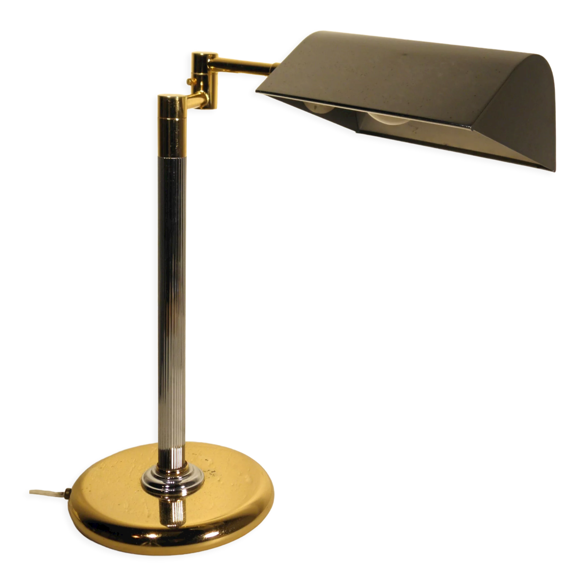 Desk lamp chrome and gold