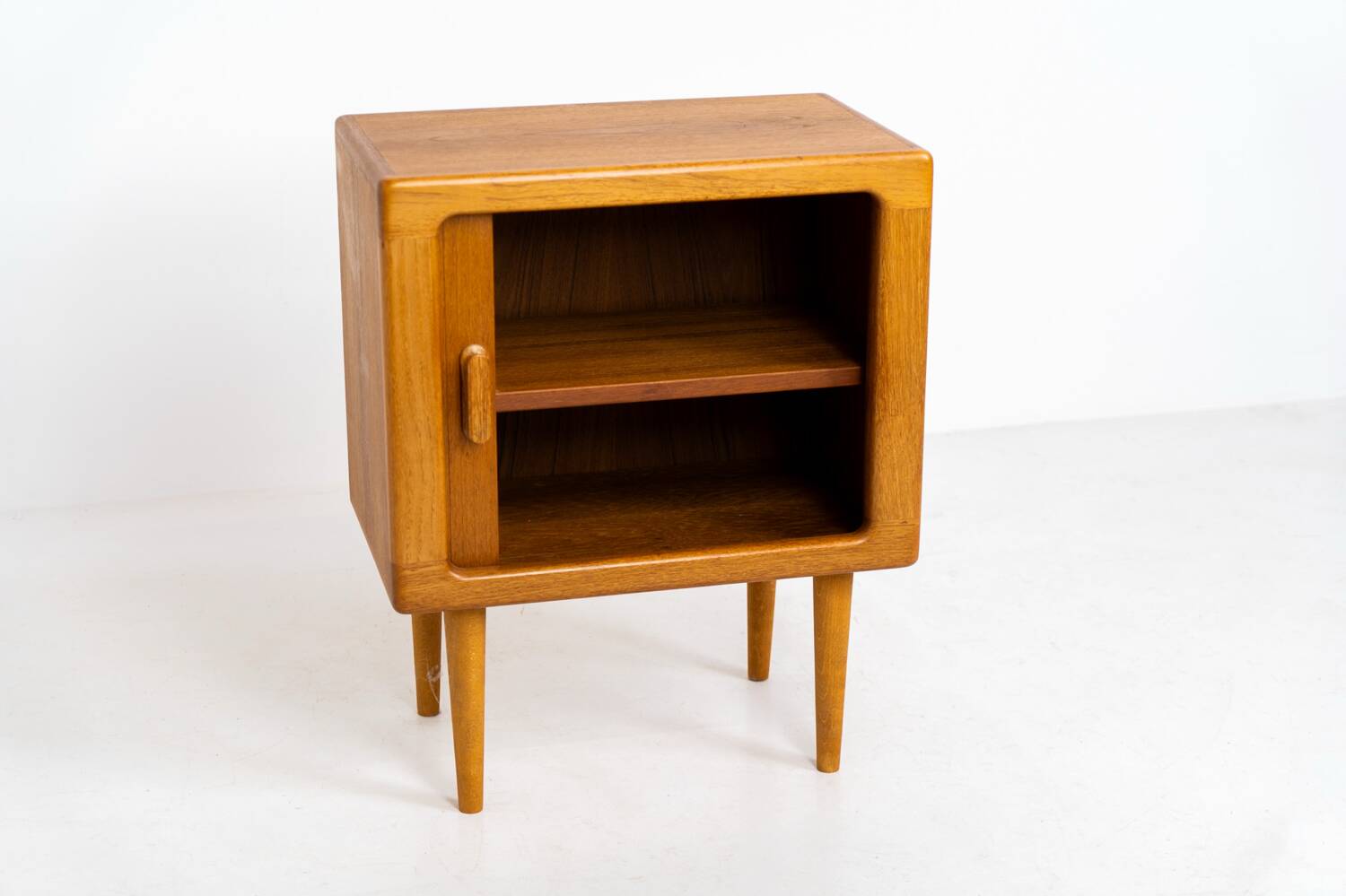 Compact cabinet with tambour door by CFC Silkeborg (Denmark, 1960s).