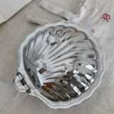 Vintage shell butter dish from the 1970s