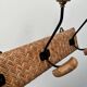 Rattan wall coat rack