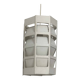 Vintage pendant light by Poul Gernes, matt white lacquered metal, by Poulsen Denmark 1960.