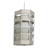 Vintage pendant light by Poul Gernes, matt white lacquered metal, by Poulsen Denmark 1960.