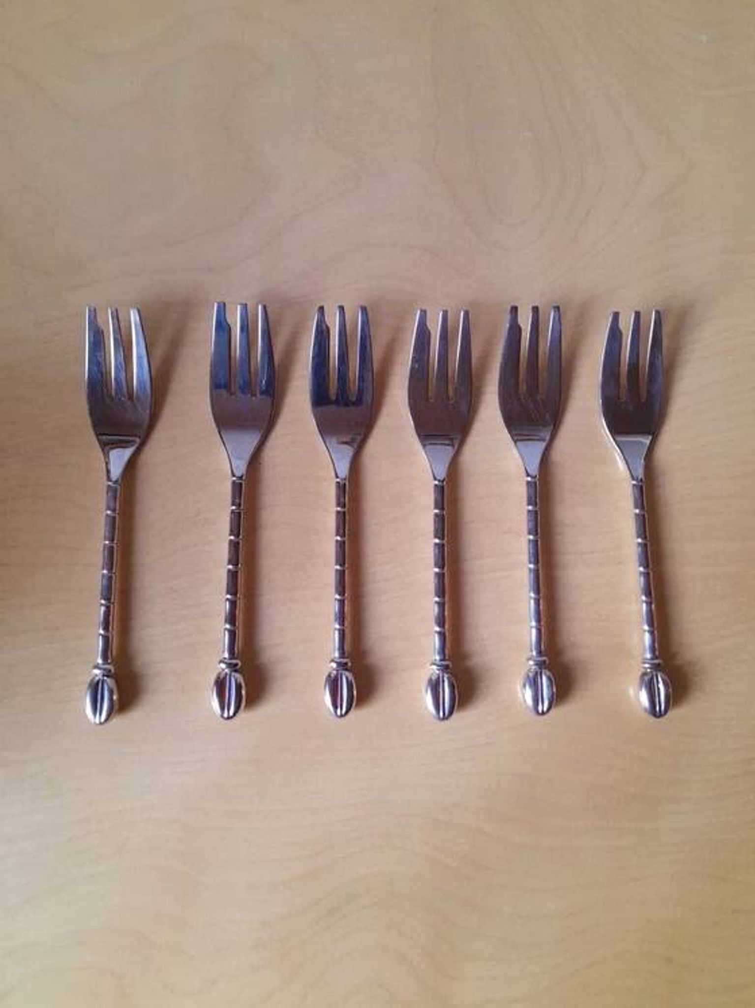 Silver-plated dessert forks