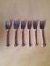 Silver-plated dessert forks