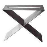 Table d'appoint contemporaine en acier inoxydable par Lena Coupez, Belgique, 2024