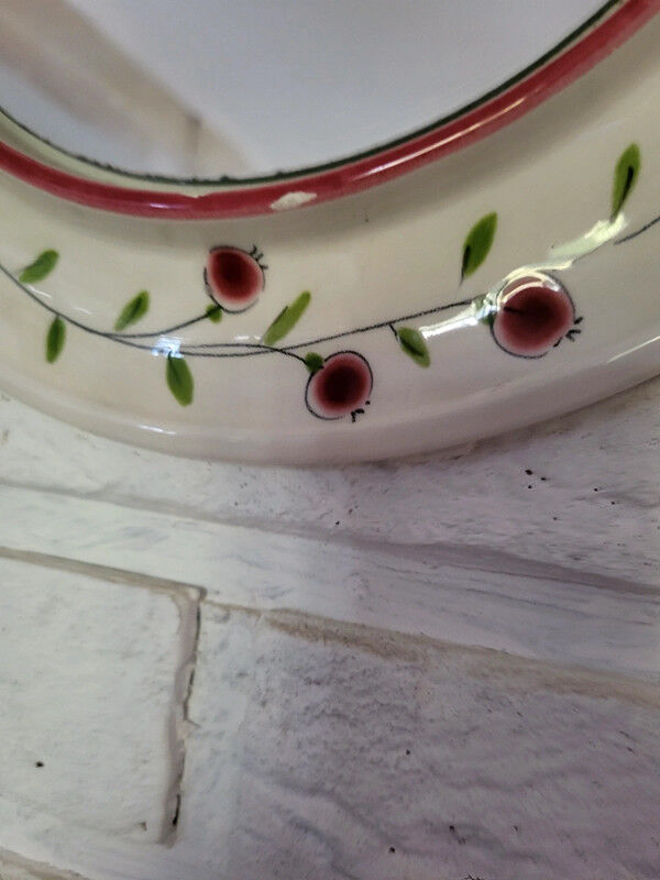 Set of 4 vintage earthenware pieces for bathroom