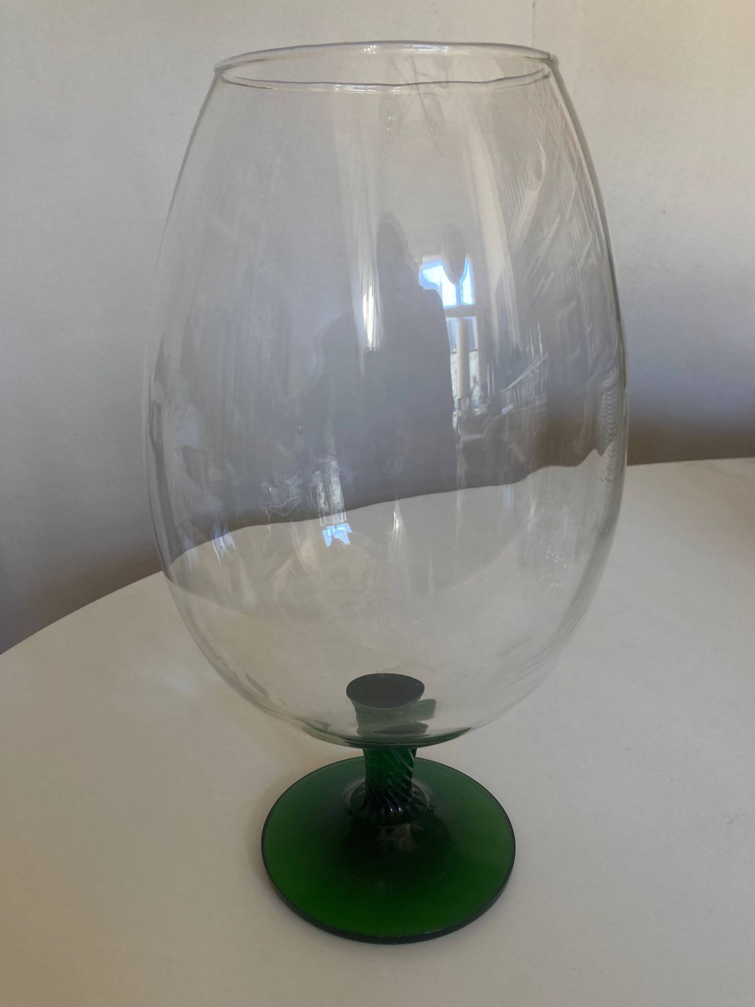 XXXL blown glass vase from Empoli 1960