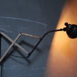 Old industrial scissor lamp machine lamp