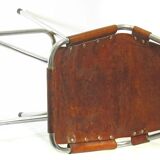 Charlotte Perriand "Les Arcs" vintage saddle leather bar stool – 1960s